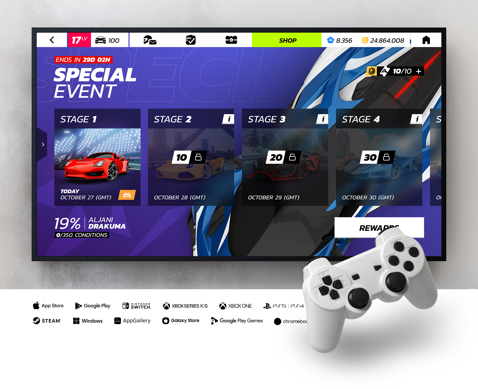 Asphalt Unite Console screens 1 3